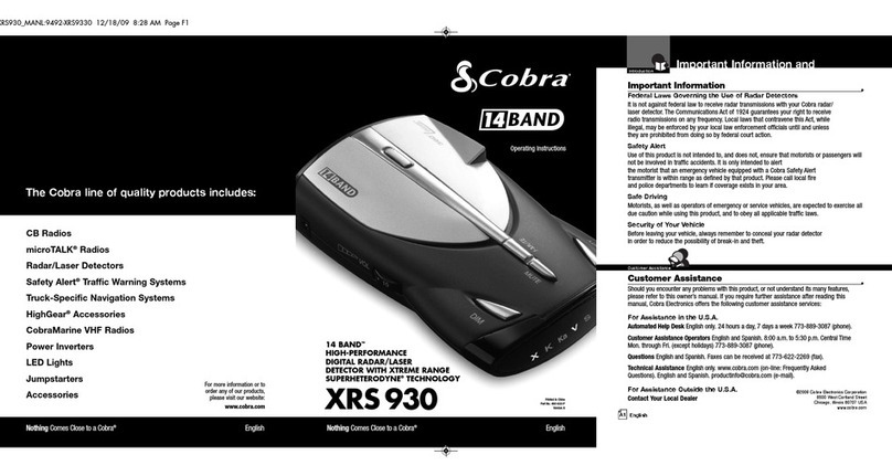 Cobra 14 BAND XRS 930 User manual