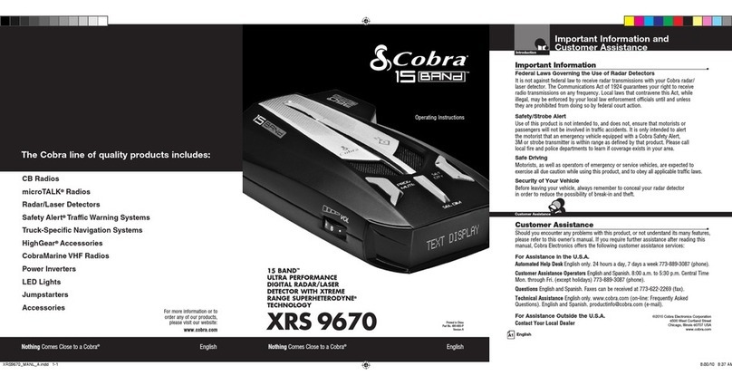 Cobra XRS 9670 User manual Cobra XRS 9670 User manual