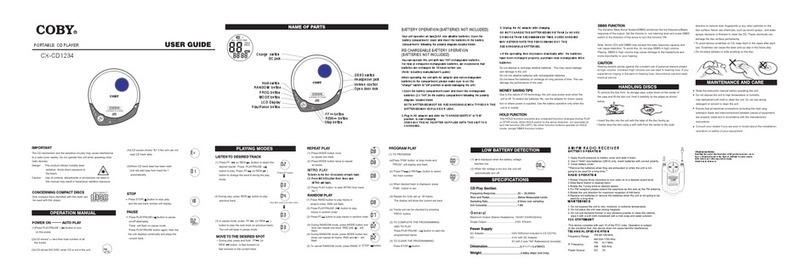 Coby CX-CD1234 user guide