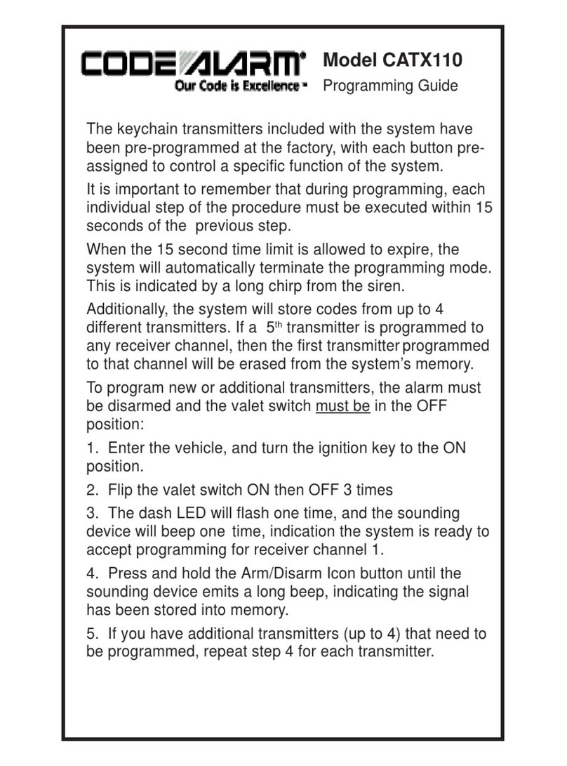 Code Alarm CATX110 Operating instructions