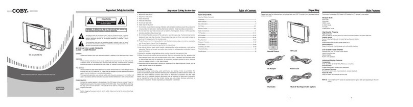 Coby TF-DVD1570 manual