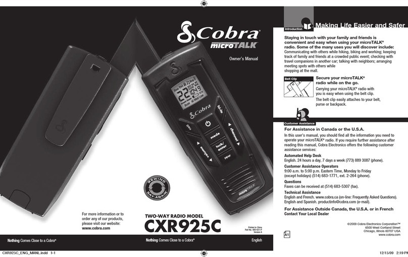 Cobra MICROTALK CXR925C User manual