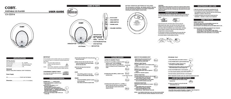 Coby CX-CD314 User manual
