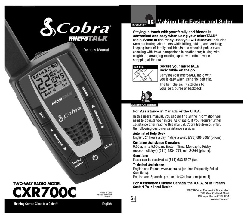 Cobra MICROTALK CXR700C User manual