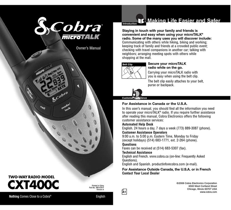 Cobra microTalk CXT400C User manual