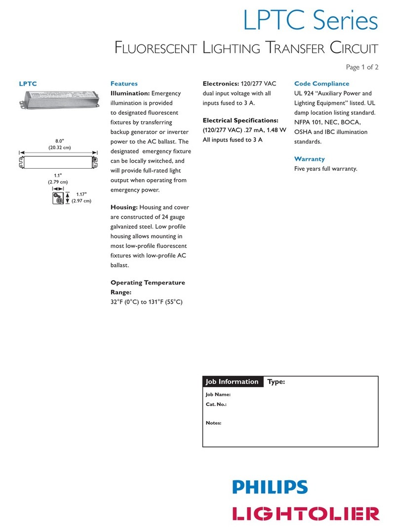 Lightolier LPTC series User manual