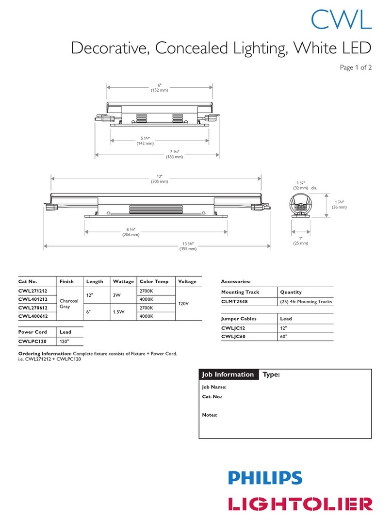 Lightolier CWL User manual Lightolier CWL User manual