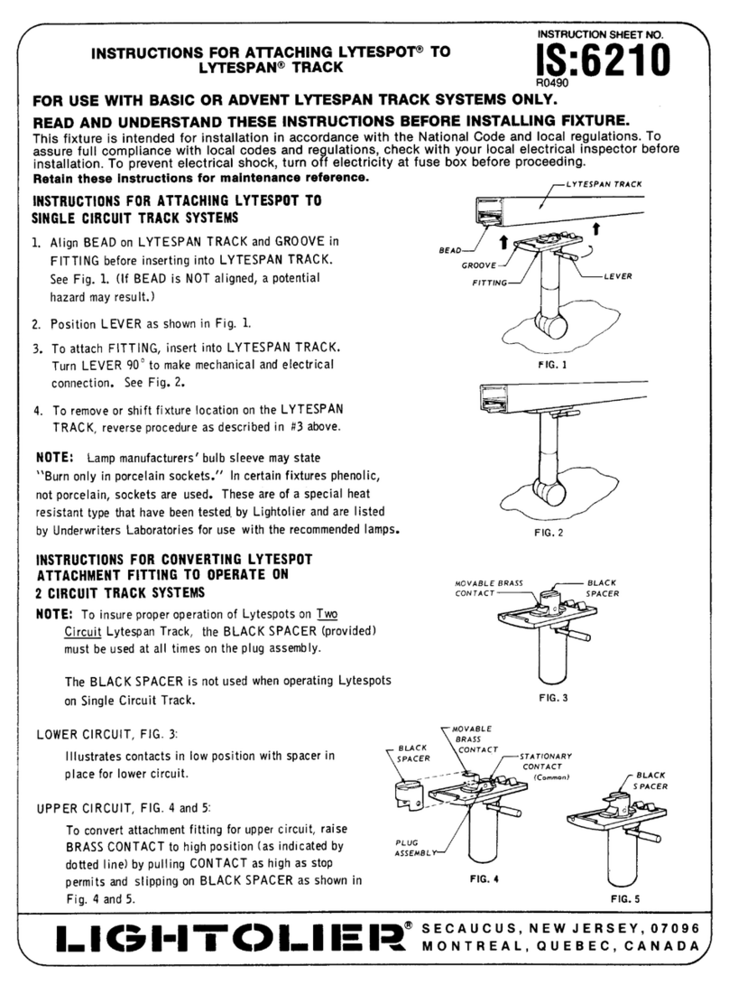 Lightolier LYTESPOT User manual