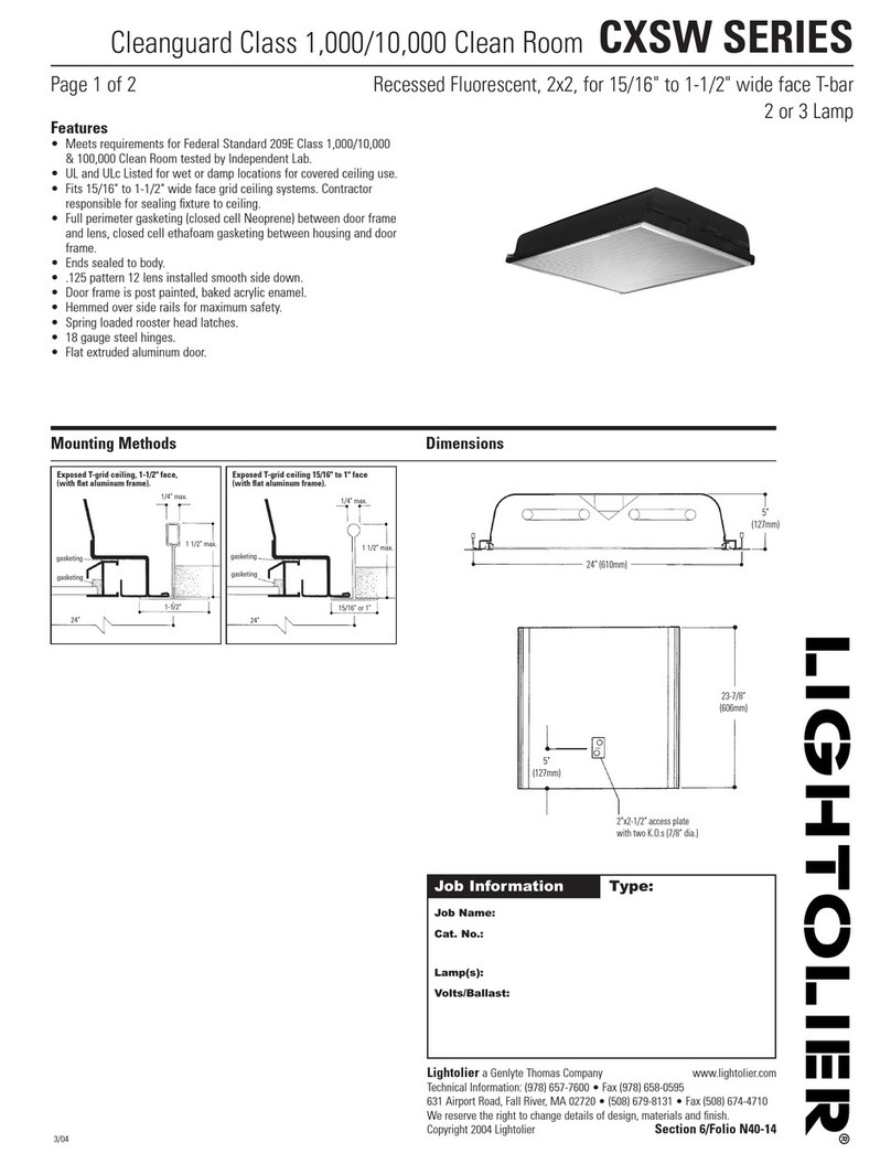 Lightolier CXSW SERIES User manual