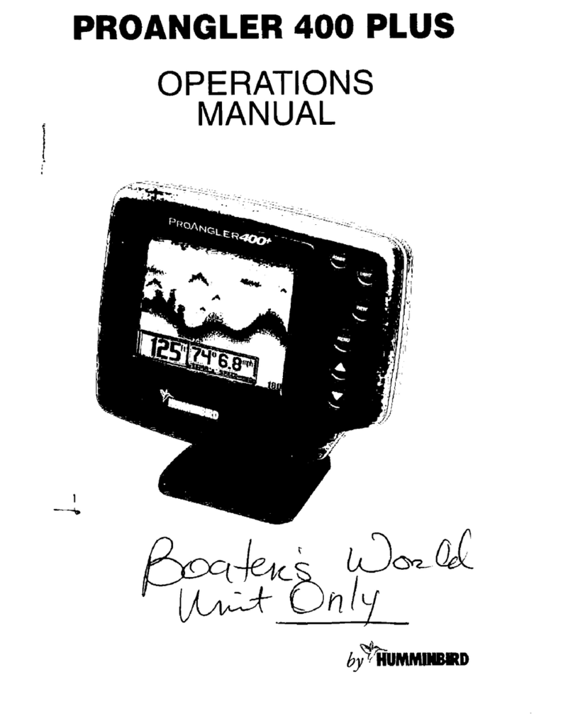 Humminbird PROANGLER 400 PLUS Operation manual