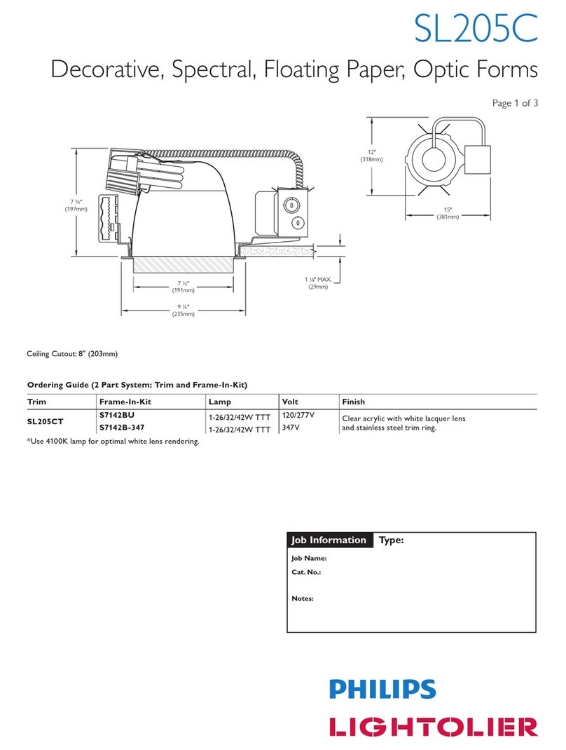 Lightolier SL205C User manual