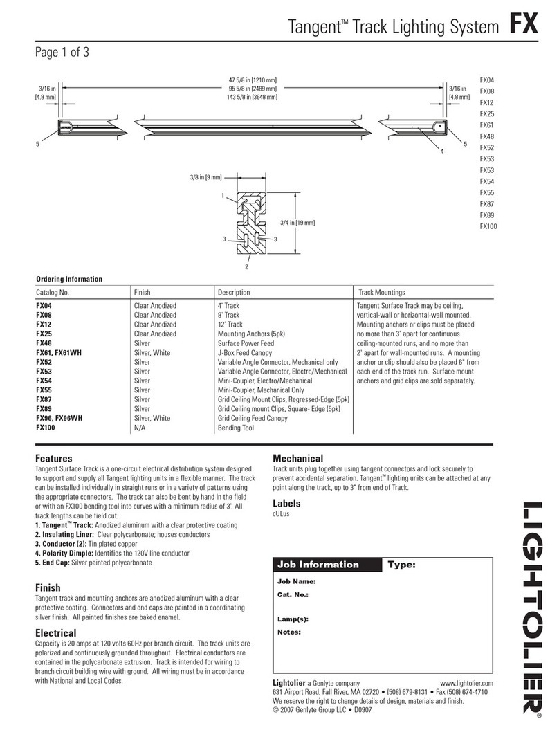 Lightolier Tangent FX User manual