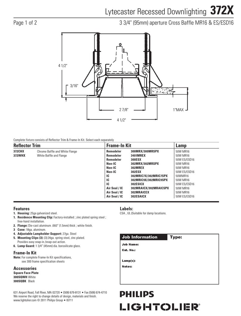 Lightolier Lytecaster 372X User manual