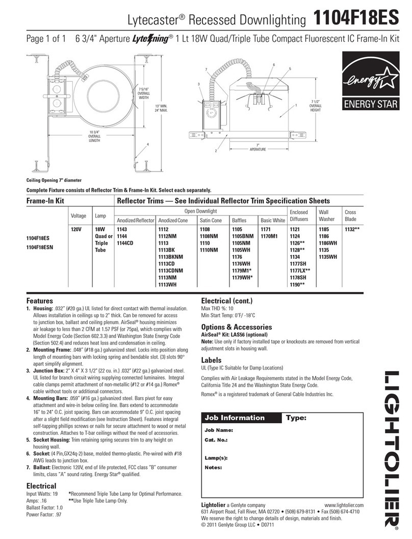 Lightolier Lytecaster 1104F18ES specification