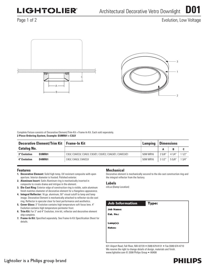 Lightolier D01 User manual