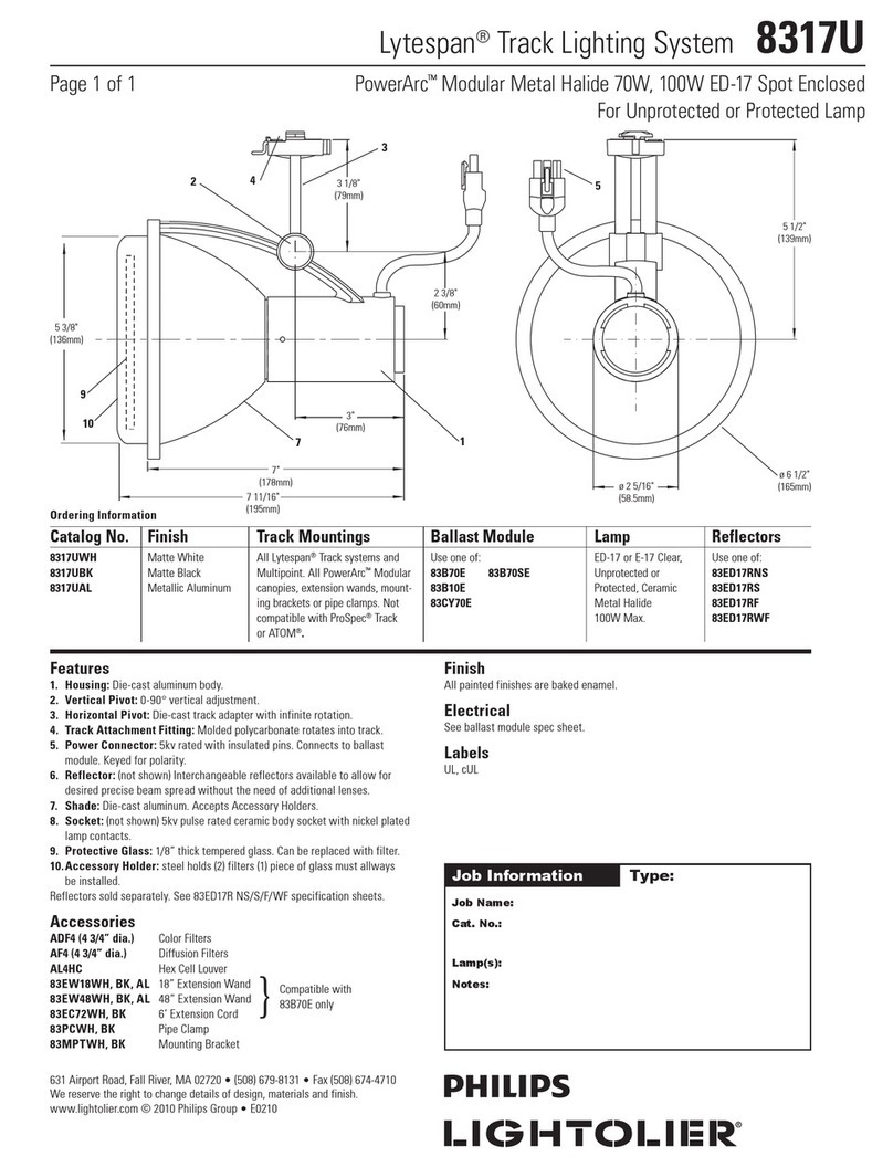 Lightolier Lytespan 8317U User manual