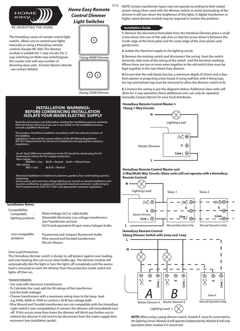 Byron Home Easy HE-107 installation instructions Byron Home Easy HE-107 installation instructions
