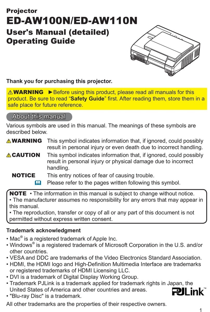 Hitachi ED-AW100N User manual