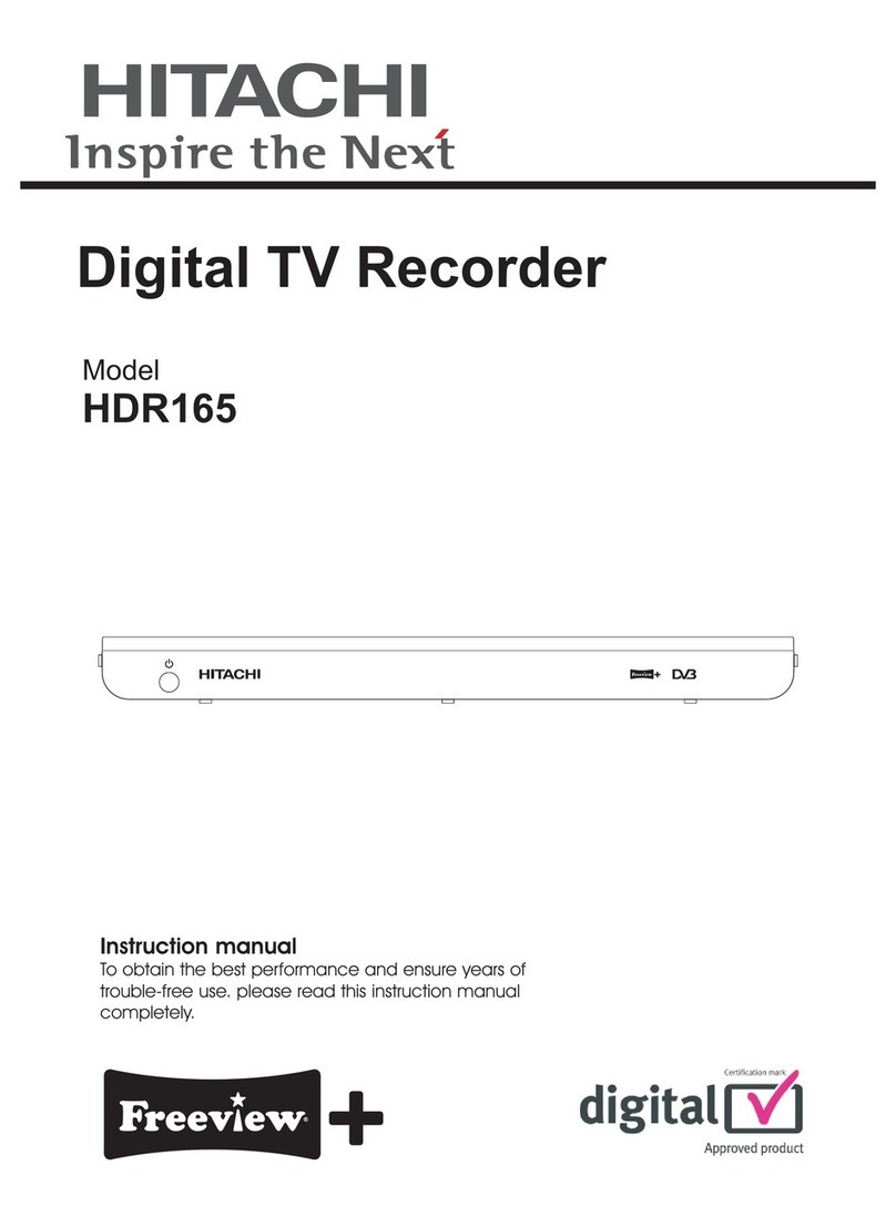 Hitachi HDR165 instruction manual
