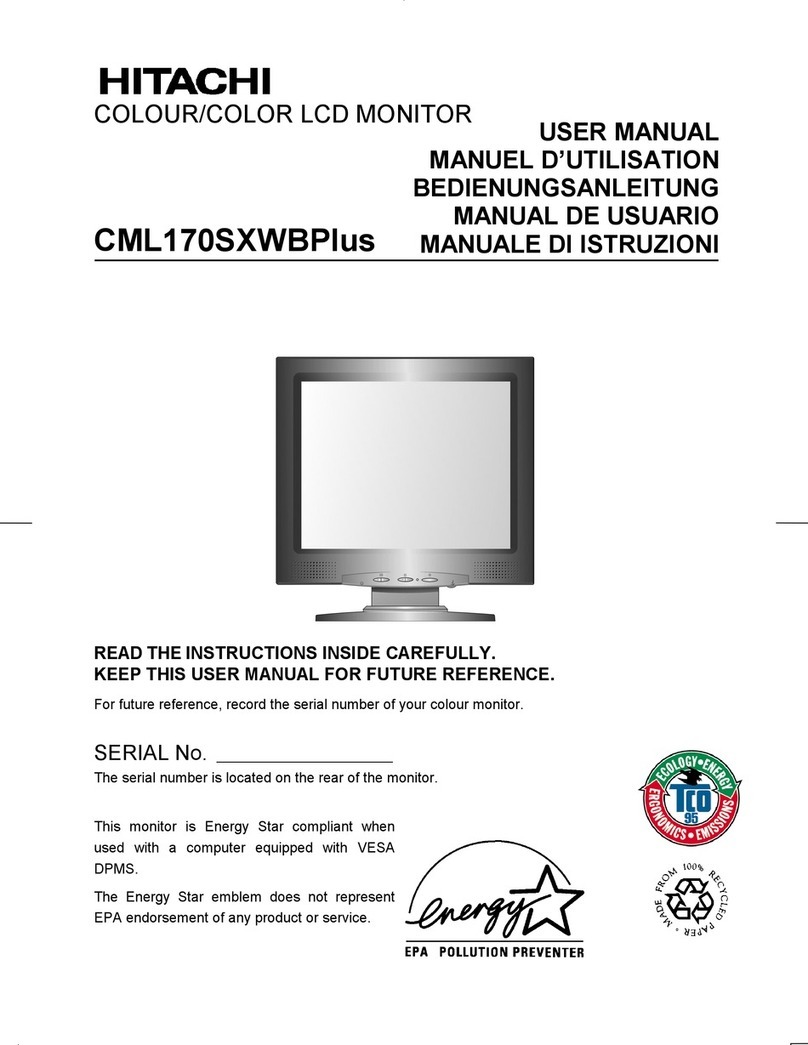 Hitachi CML170SXWBPlus User manual