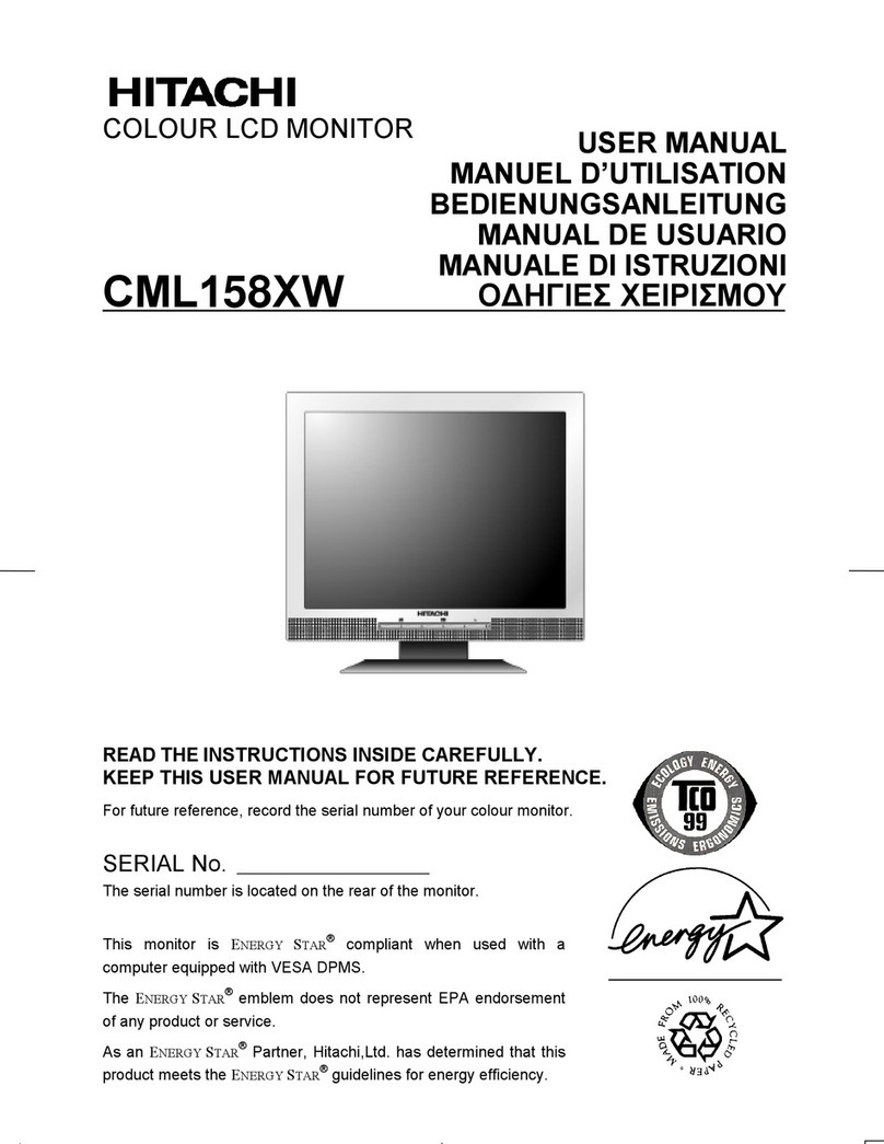 Hitachi CML158XW User manual