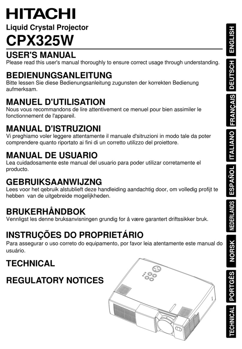 Hitachi CP-X325W User manual Hitachi CP-X325W User manual