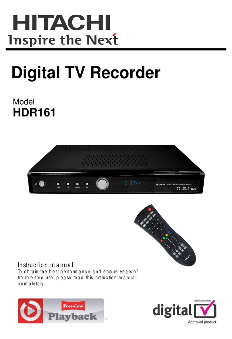 Hitachi HDR161 owner's manual