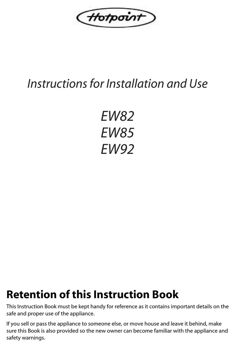 Hotpoint EW92 User manual