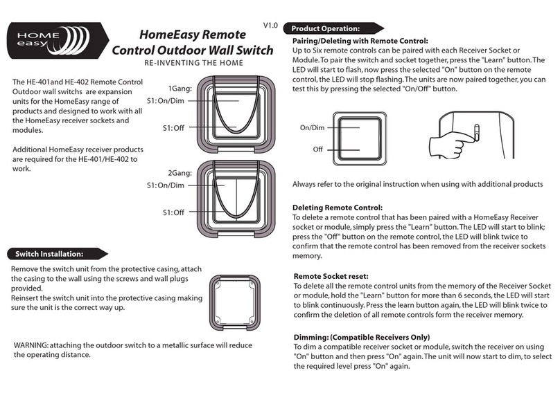 Byron Home Easy HE-401 installation instructions Byron Home Easy HE-401 installation instructions