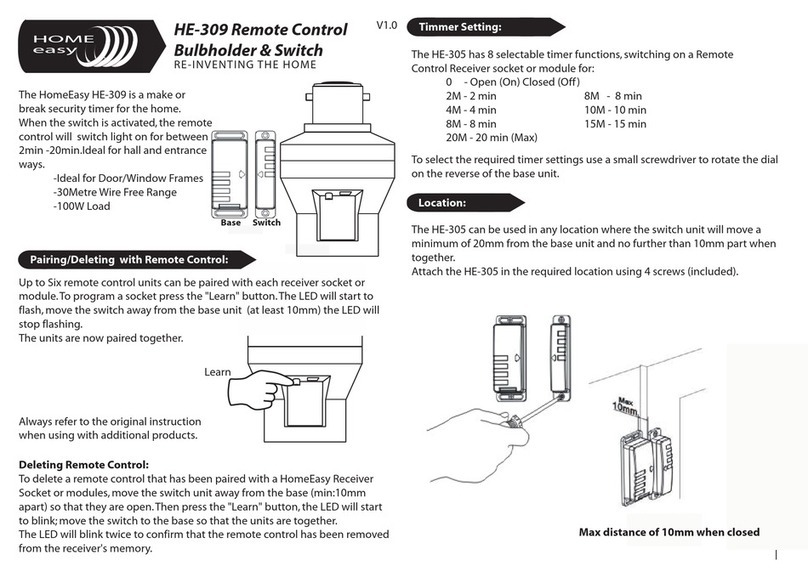 Byron Home Easy HE-309 installation instructions