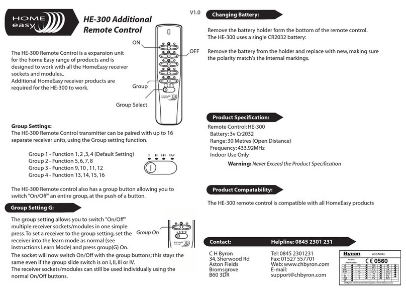 Byron Home Easy HE-300 User manual