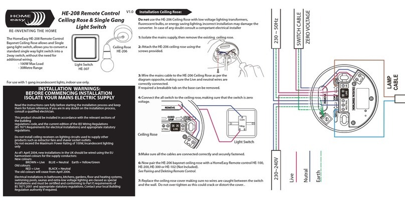 Byron Home Easy HE-208 installation instructions