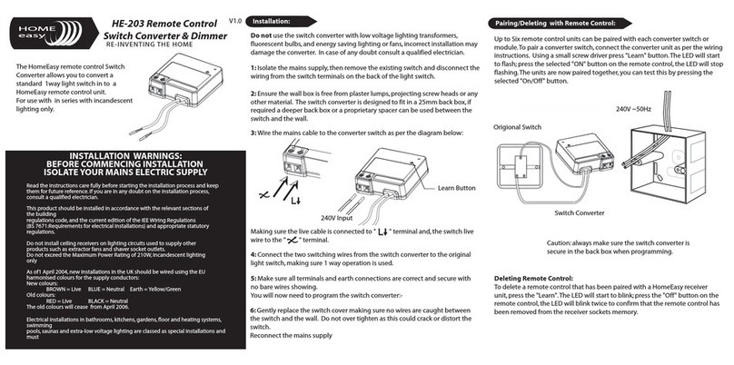 Byron Home EasyHE-203 installation instructions