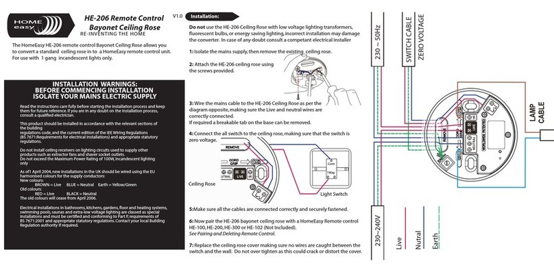 Byron Home Easy HE-206 User manual