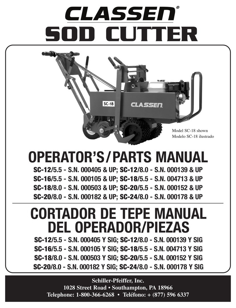 Classen SC-12/5.5 Operator's & parts manual
