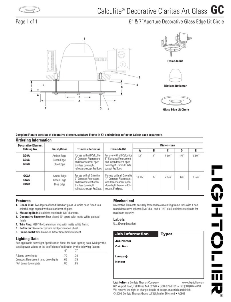 Lightolier Calculite GC specification