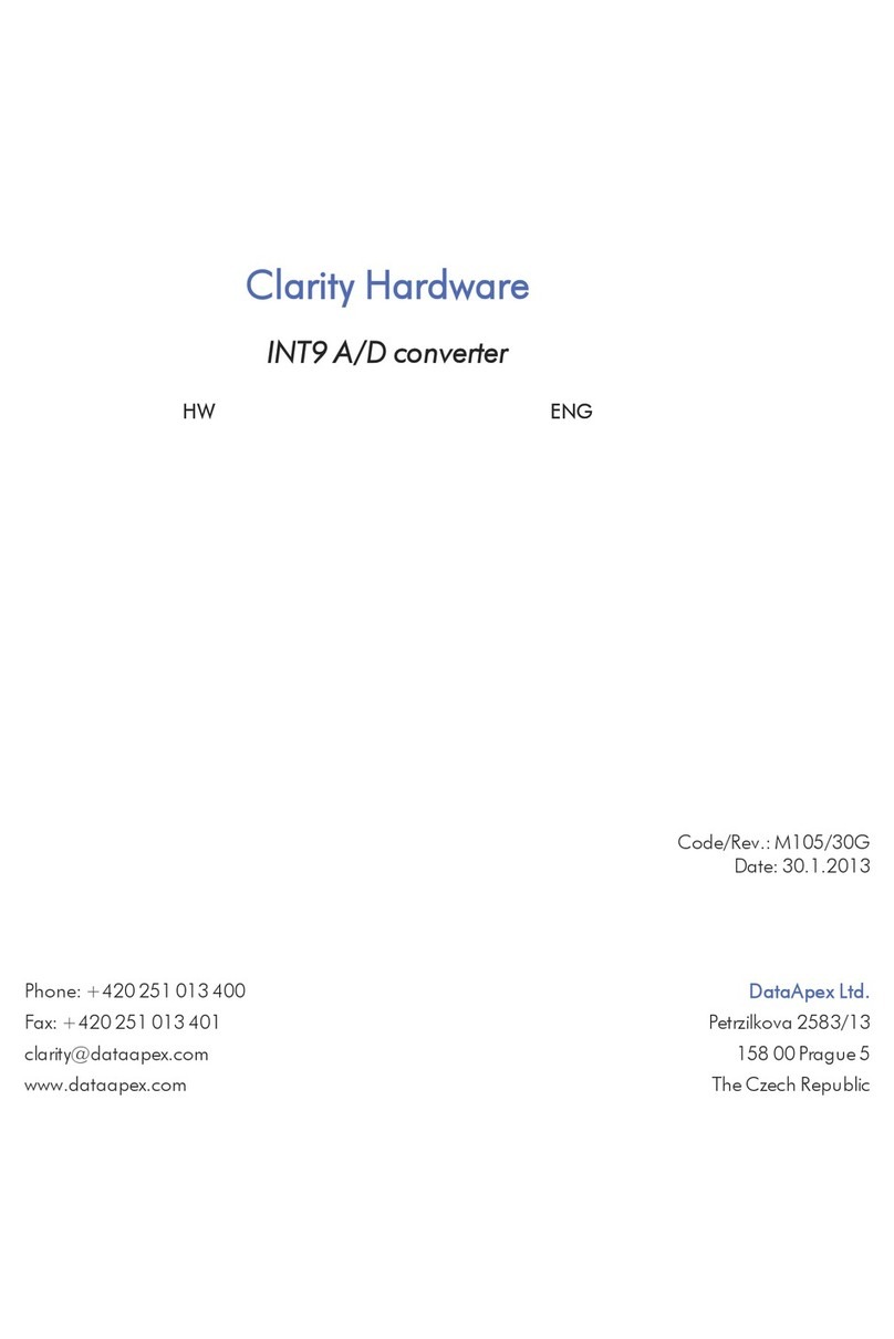 Clarity INT9 A/D user manual