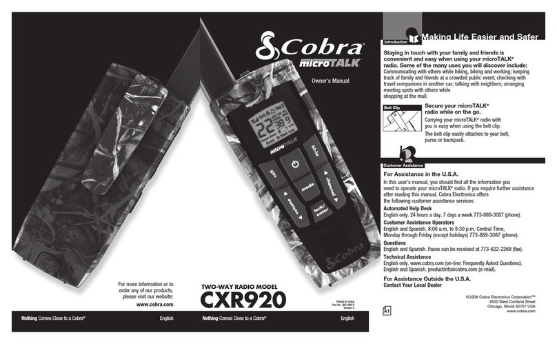 Cobra MICROTALK CXR920 User manual