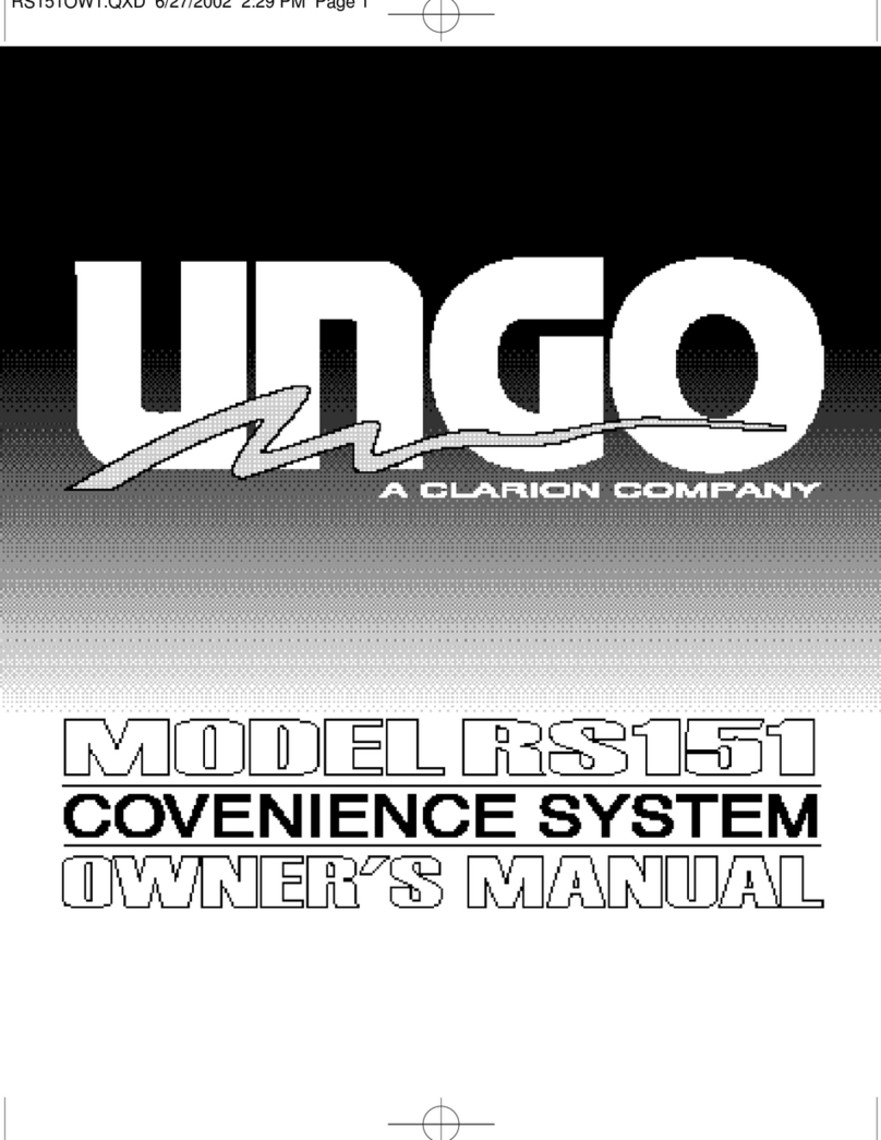 Clarion Ungo RS151 owner's manual