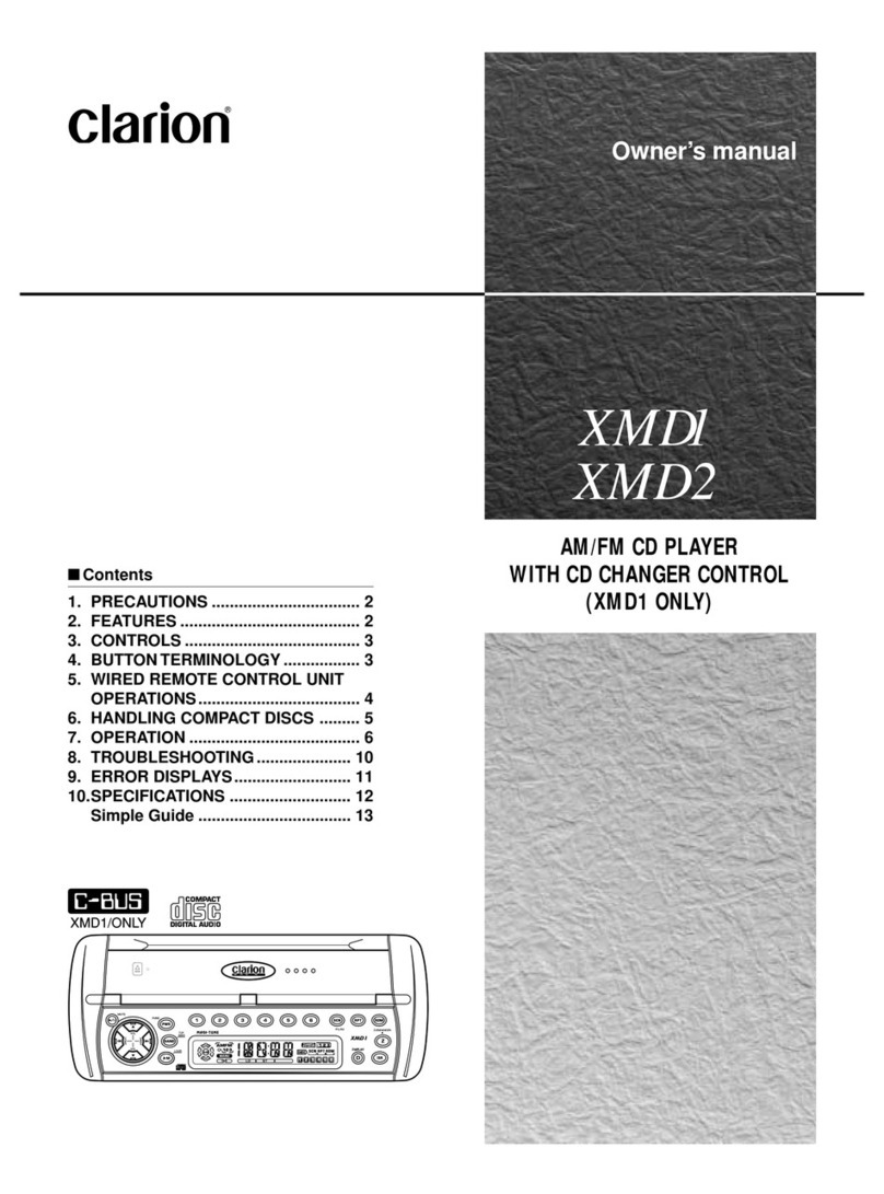 Clarion XMD1 owner's manual