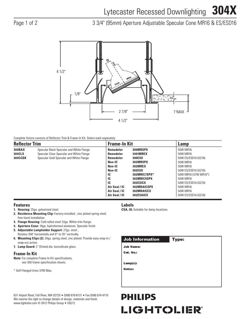Lightolier Lytecaster 304X User manual
