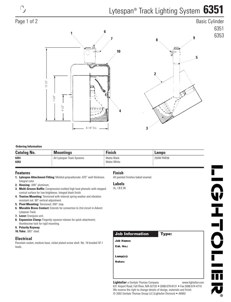 Lightolier Lytespan 6351 User manual Lightolier Lytespan 6351 User manual