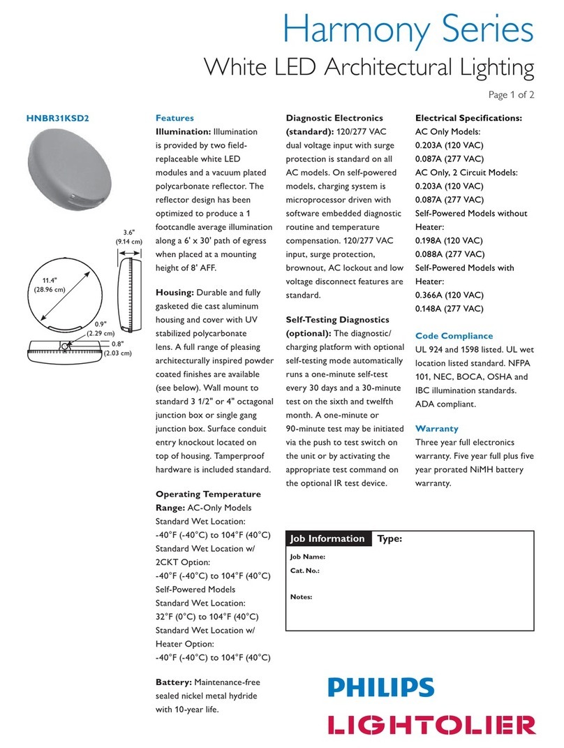 Lightolier Harmony Series User manual