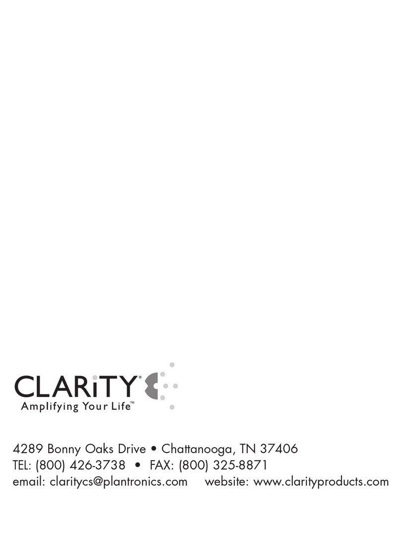 Clarity XL-25S operating instructions