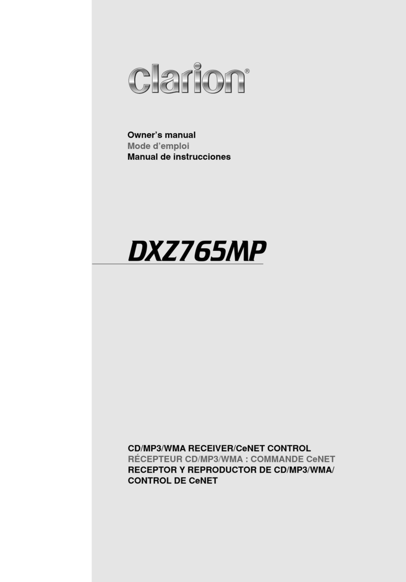 Clarion DXZ765MP Assembly instructions