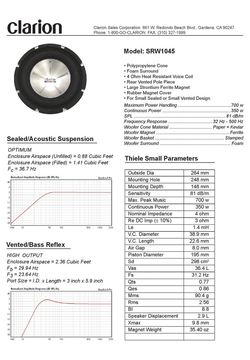 Clarion SRW1045 specification