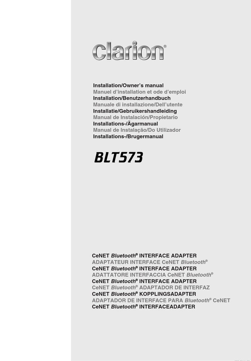 Clarion BLT573 Installation & owner's manual Clarion BLT573 Installation & owner's manual