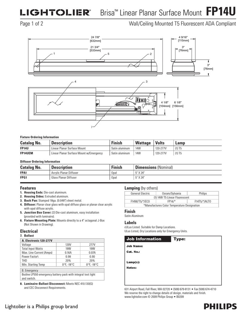 Lightolier Brisa FP14U User manual