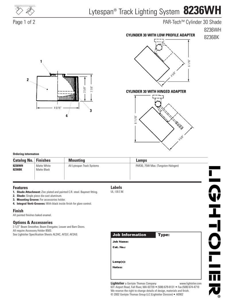 Lightolier Lytespan 8236WH User manual Lightolier Lytespan 8236WH User manual