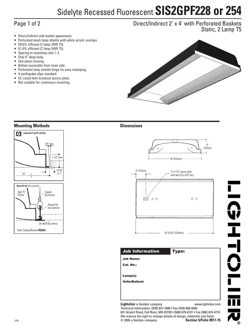 Lightolier SIS2GPF228 User manual